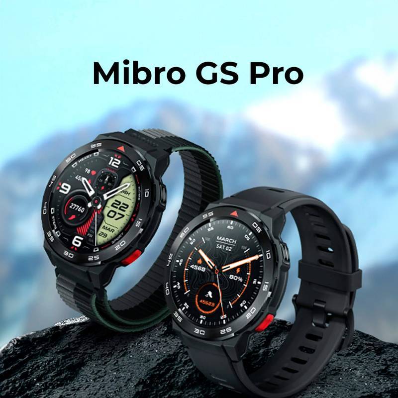 Mibro GS Pro | GPS de Alta precisão | Amoled | 5ATM | Duas Pulseiras