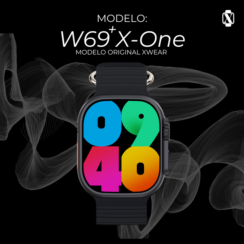 W69+ X One 49mm Tela Super Amoled, 1GB para músicas e fotos.